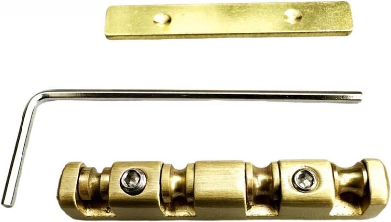 Kaynes 4 String Bass Roller Guitar Nut, Height Adjustable Brass Roller Nut Split Regulation Replacement Parts for Electric Bass 38 * 6MM - Image 1